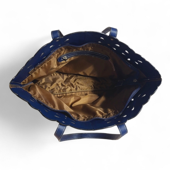 Artisan Made Colombian Embossed Leather Tote Bag - Multicolor- Butterfly Floral - Picture 4 of 11